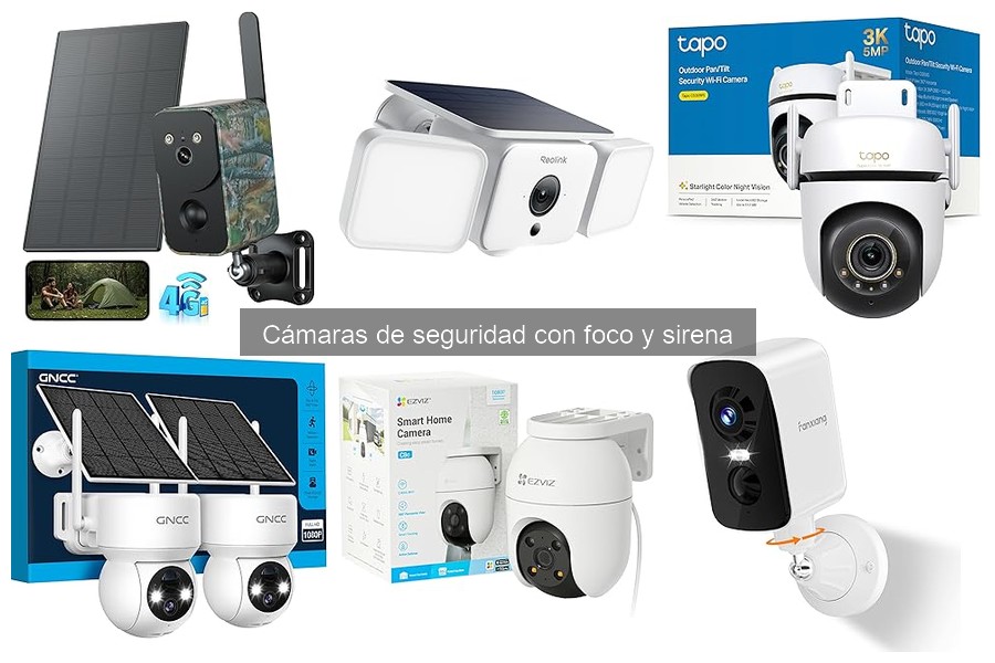 Características esenciales de cámaras de seguridad con foco y sirena