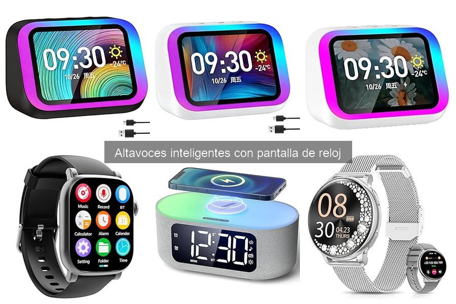 Diferencias en altavoces inteligentes con pantalla de reloj