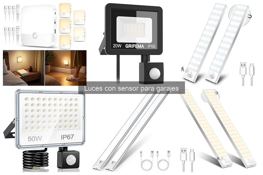 Luces con sensor para garajes grandes y pequeños: comparativa