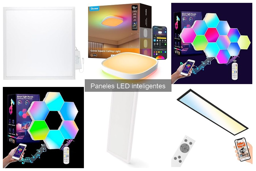 Paneles LED inteligentes: Compatibilidad con asistentes de voz